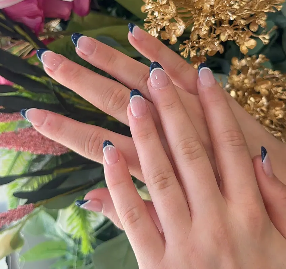 A fresh, glossy manicure done at Innovate Salon & Spa