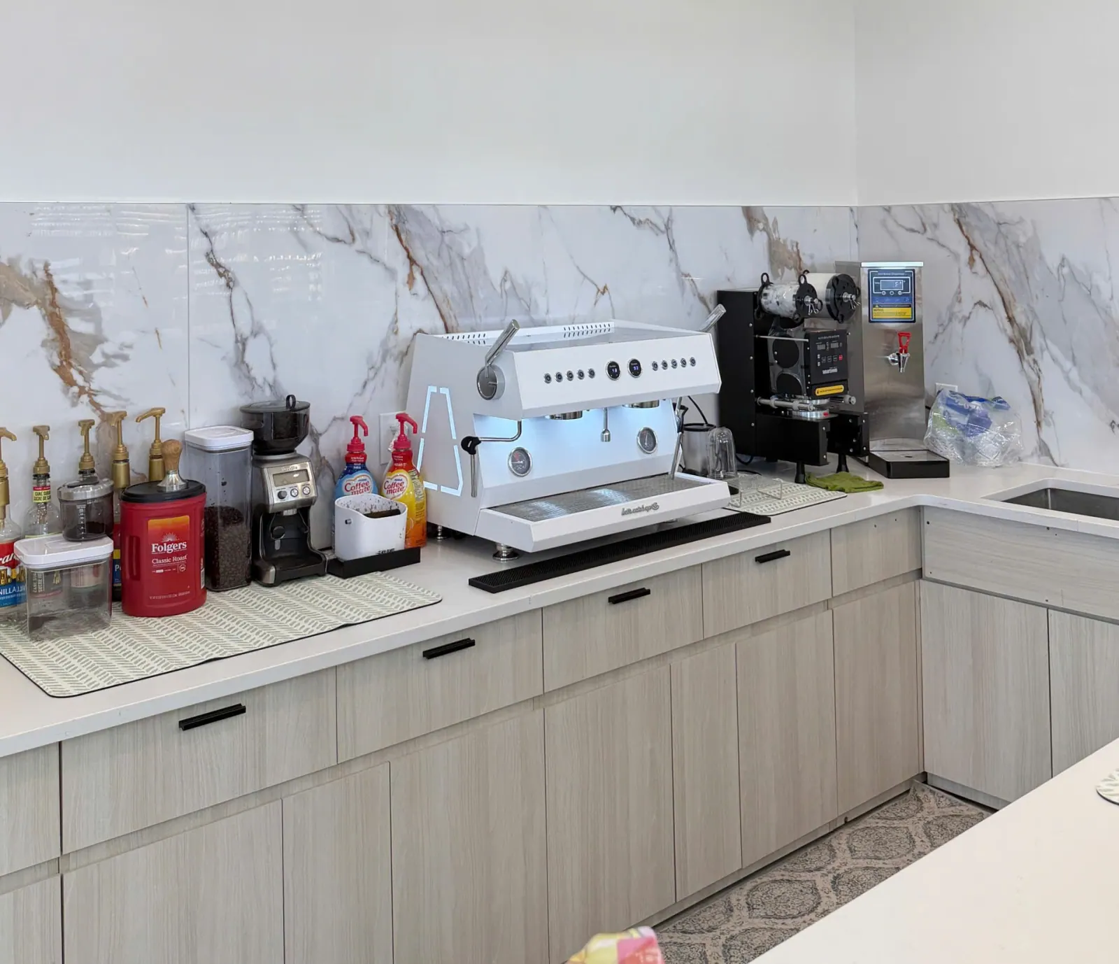 Refreshment bar at Innovate Salon & Spa