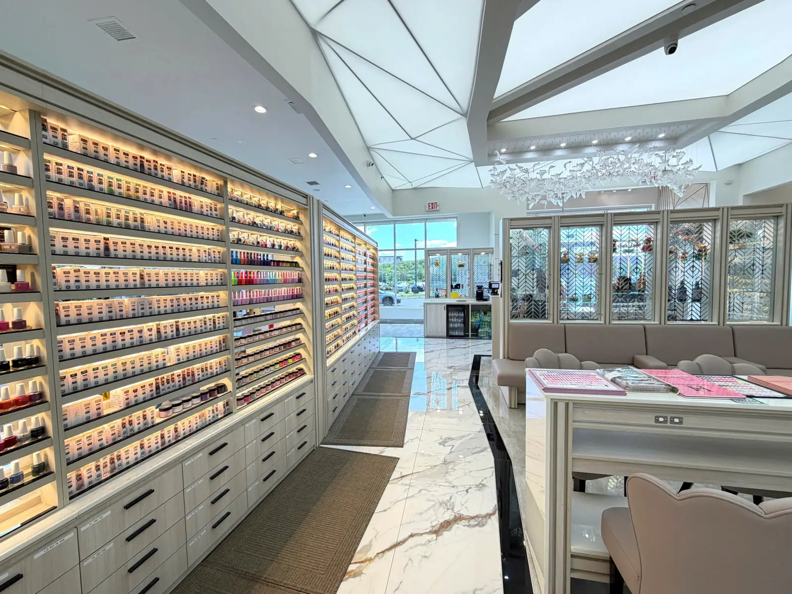 Colour wall at Innovate Salon & Spa